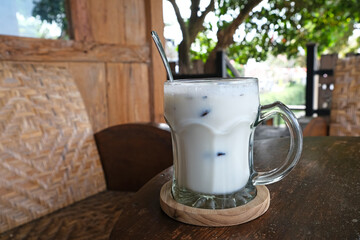 Susu Jahe, herbal drink made from milk mix with ginger and sugar
