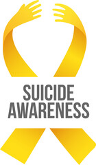 Digital png illustration of suicide awareness text on transparent background