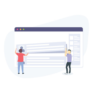 Teamwork illustration useable for both ios android and web