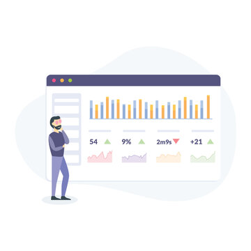 Stats with results illustration useable for both ios android and web
