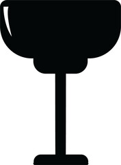 Digital png illustration of glass symbol on transparent background