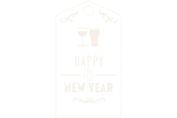 Digital png illustration of happy new year text on transparent background