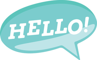 Digital png illustration of hello text on transparent background