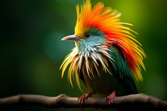 Small agile bird with vibrant feathers. Generative AI