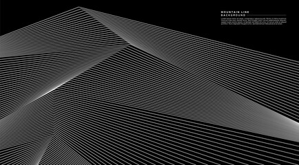 Modern sharp line mountain background design