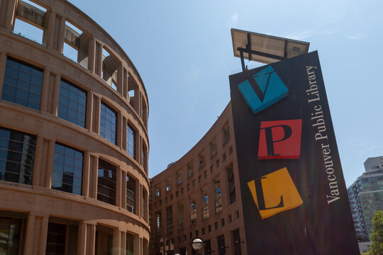 Vancouver Public Library in Vancouver, British Columbia, Canada, July 8, 2023.