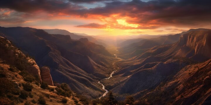 Whitmore Canyon Overlook at sunset