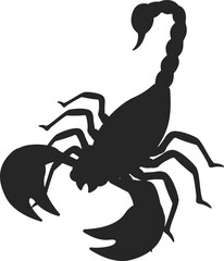 サソリのシルエットのイラスト