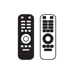 Simple icon of Remote control, flat and linear icon of remote. Thin line black and white remote control vector isolated on white background. remote control trendy illustration