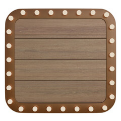 Wooden Signboard with Light Frame