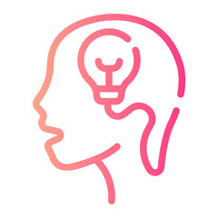 think Line Gradient Icon