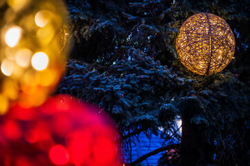 Lights and emotions of the Advent in Brixen. Advent Christmas market colors.