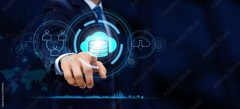 Aufkleber internet, business, technology, and network concepts web hosting. social networking and digital comm