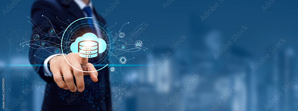 Aufkleber internet, business, technology, and network concepts web hosting. social networking and digital comm