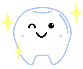 かわいい歯のデフォルメイラスト