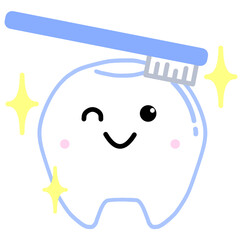 かわいい歯のデフォルメイラスト