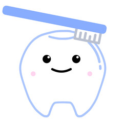 かわいい歯のデフォルメイラスト