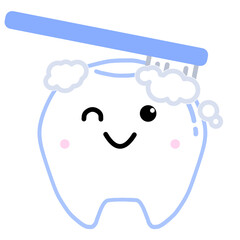 かわいい歯のデフォルメイラスト