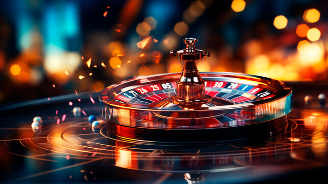 casino chips and roulette