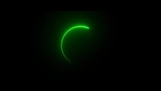 Glowing circle rotation animation .Neon colorful circle animated .