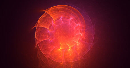 3D rendering abstract fantasy light fractal background