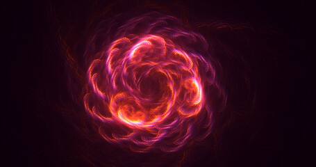 3D rendering abstract circle light background