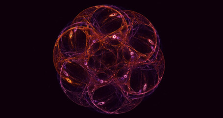 3D rendering abstract round light background