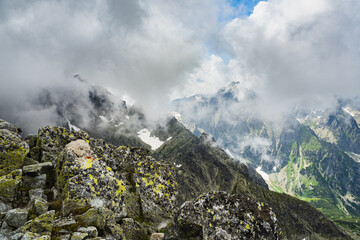 view from a Východná Vysoká on Rysy and towards the Polish Tatras