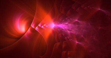 3D rendering abstract multicolor technology fractal light background