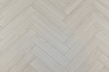 The floor construction was made with a herringbone wood grain pattern that was crossed out of alignment