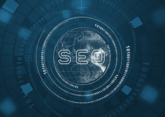 SEO. Search Engine optimization. Digital marketing and internet technology concept