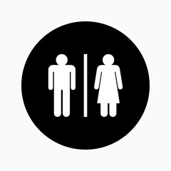 Toilet Icon. Gender Symbol. Equality of Rights Illustration.  