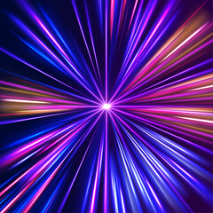 Obraz premium Abstract background rotational border lines. Futuristic dynamic motion technology. High-speed light trails effect. 