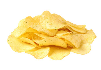 Potato chips, transparent background
