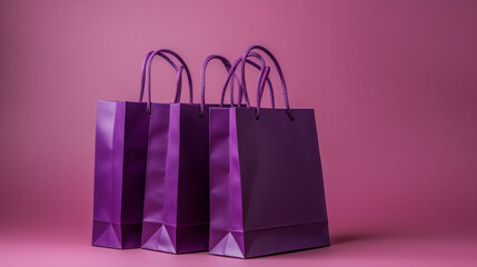 Purple shopping bags against a purple background.

Generative AI