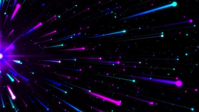Rainbow VJ High Speed Light Streaks Dancing Sci Fi Tunnel Seamless Loop