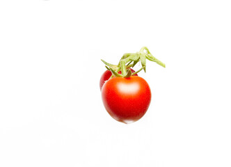 Tomato isolated on white background. Fresh red two tomato