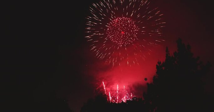 4K fireworks over the fourth of July in the United States