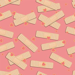 Vector illustration of a seamless wound plaster.