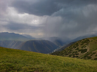 Fototapeta premium rain in the mountains