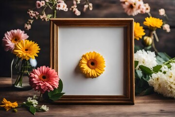 flowers and frame