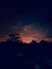 sunset in the mountains