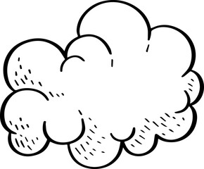 hand drawn cloud illustration.