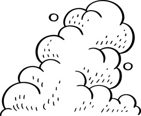 hand drawn cloud illustration.