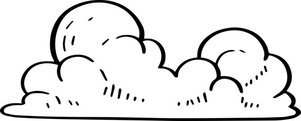 hand drawn cloud illustration.