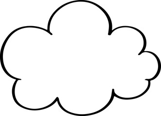hand drawn cloud illustration.