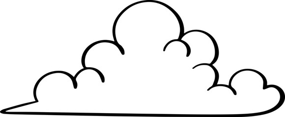 hand drawn cloud illustration.