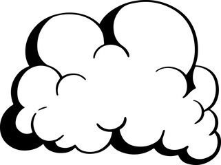 hand drawn cloud illustration.