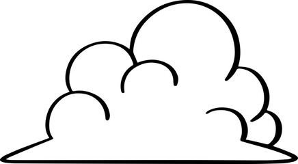 hand drawn cloud illustration.