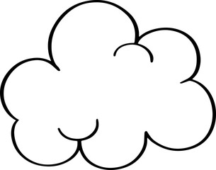 hand drawn cloud illustration.